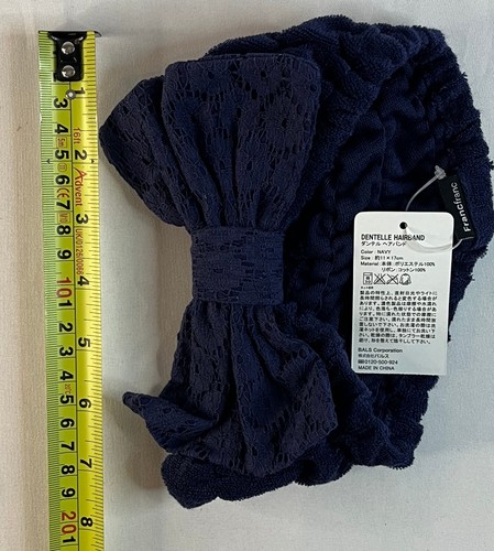 Francfranc Clutch Pouch_Purse and Hairband set - Navy - New with Tags - Dentelle - Picture 4 of 6