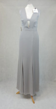 Fame And Partners Grey Sleeveless V-neck Maxi Dress Size 8 Uk  CR029 BB 09
