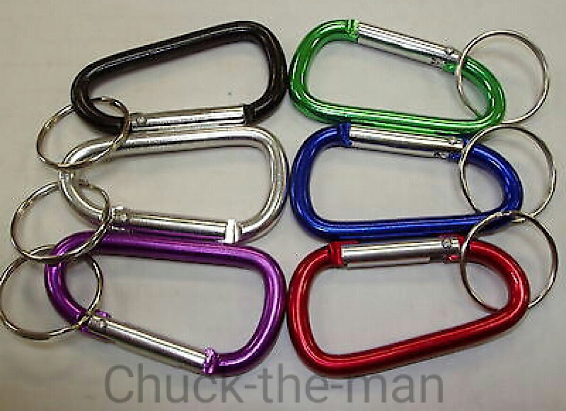 Carabiner D Clip RING Anodized Aluminum inch
