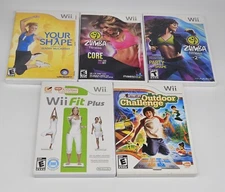 Nintendo Wii Game Lot Wii Fit Plus Zumba 2 Core Your Shape Active Life Outdoor
