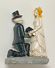 NEW 7" PLACE  TIME HALLOWEEN SKELETON BRIDE GROOM TABLETOP HOME DECOR FREE SHIP