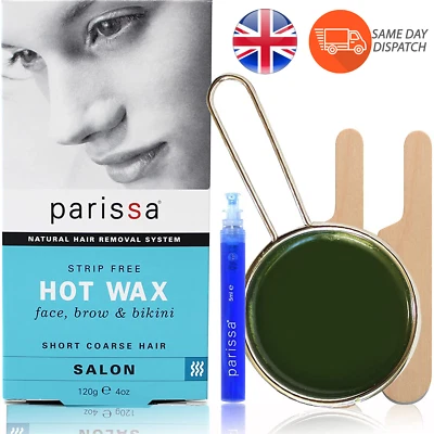 Parissa Hot Wax Bikini & Brazilian Waxing 3 Spatulas Kit With Strip Hard Wax