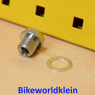 Original Suzuki Ölablassschraube 14mm mit Alu Dichtring Ölfilter Ablass Schraube