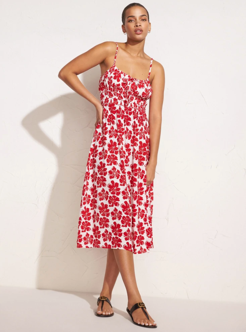 フラワープリント フレアドレス Lサイズ セール】 スモールフラワープリント フレアドレス （ロング・マキシ丈