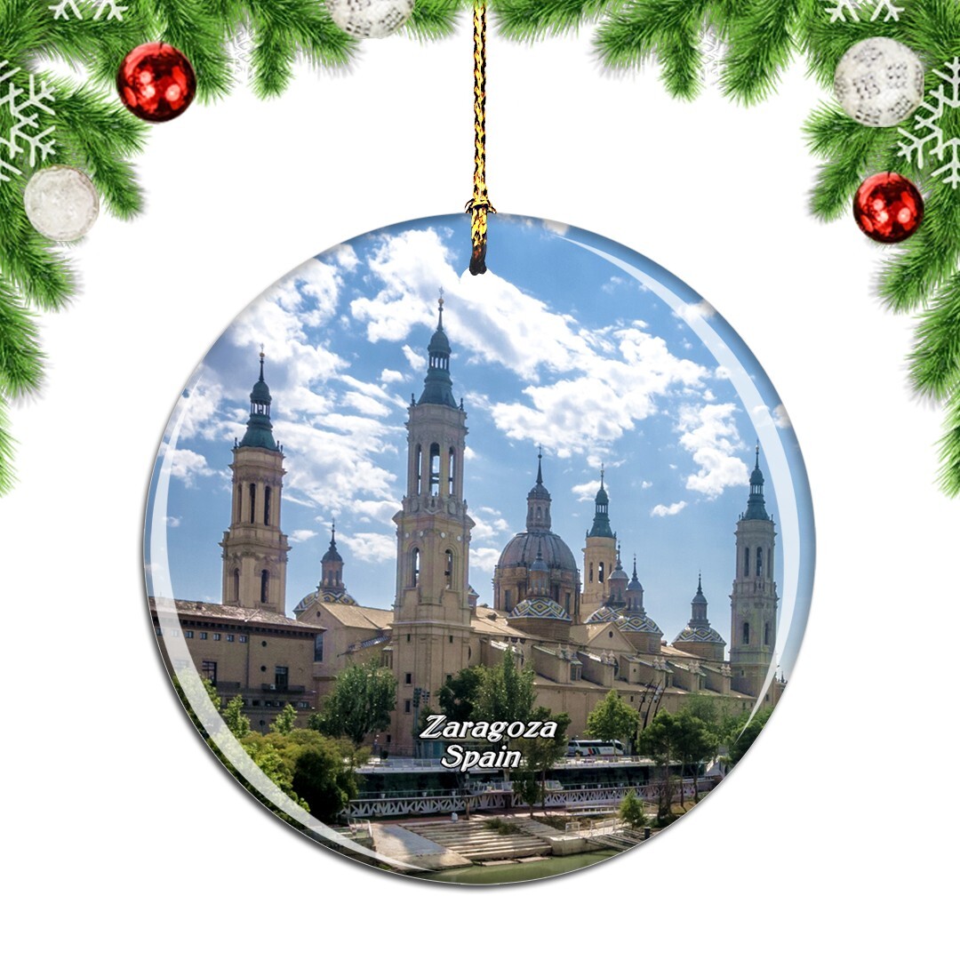 Spain Zaragoza Christmas ornament city travel souvenir
