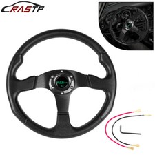Universal 13 340mm Drifting Racing Steering Wheel Aluminum 6 Bolt Black