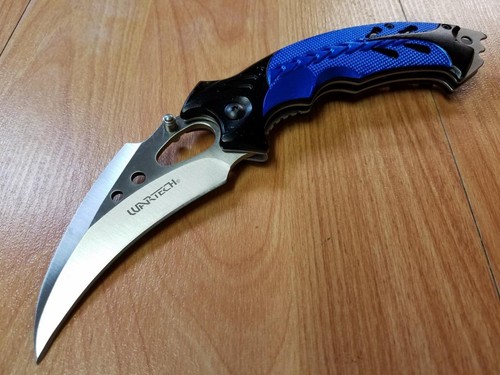 talon karambit assisted open 8" folding pocket knife 3cr13