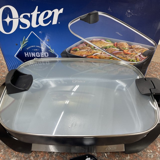 Oster DuraCeramic 16" Electric Skillet With Lift & Serve Hinged Lid