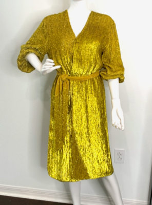 Women`s dress brand RETROFETE size S gold color | eBay