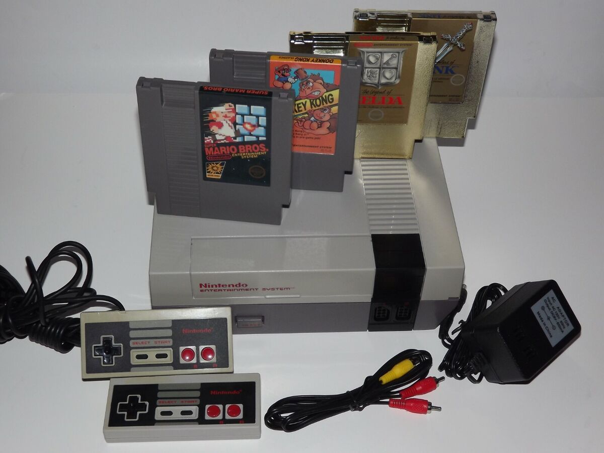 Nintendo NES System Console Choose Your Super Mario Zelda Game Bundle New  72 Pin