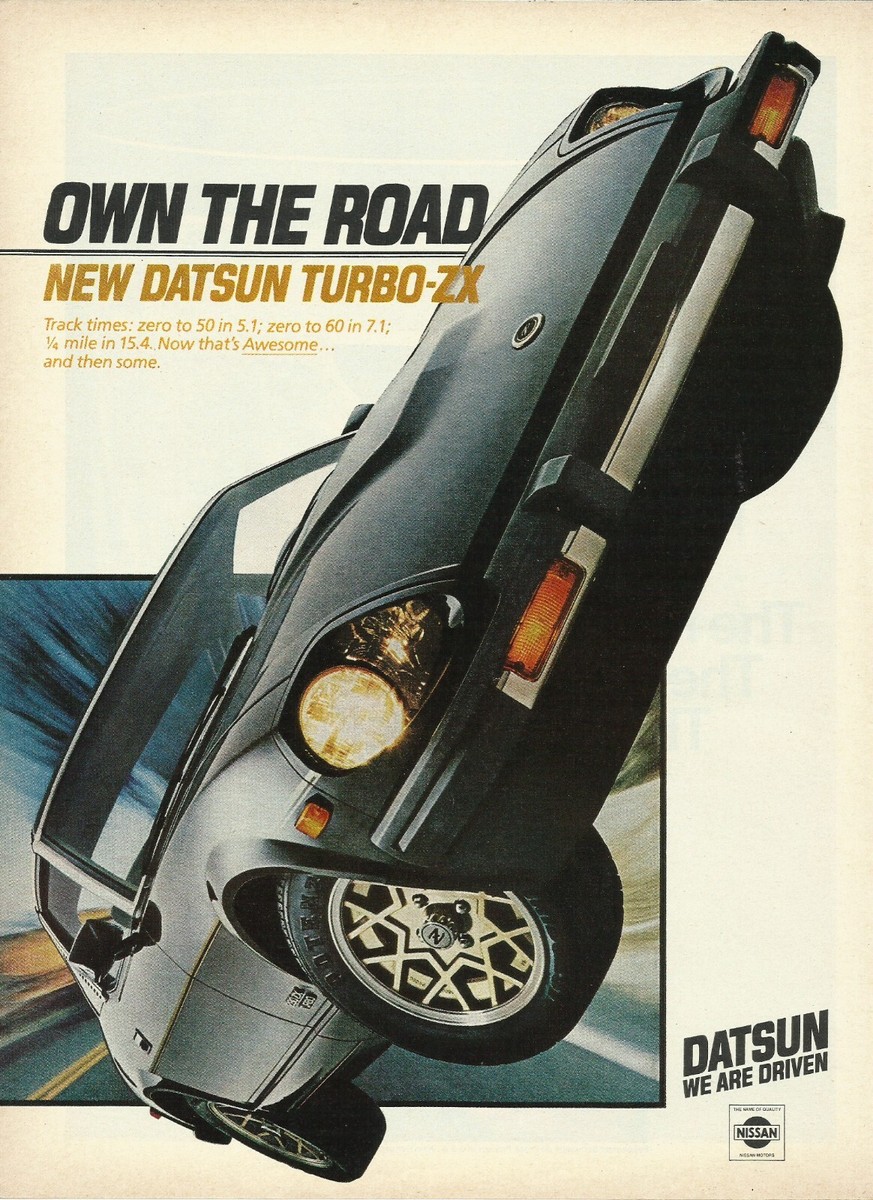 ビタミン 1981 Datsun 280-ZX Turbo-ZX Car vintage print ad 80's
