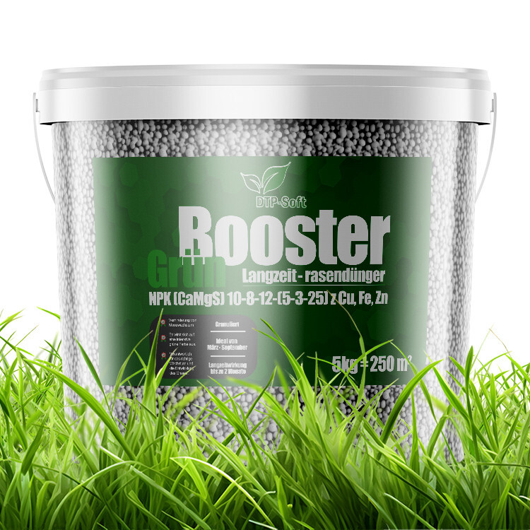 5kg Rasendünger AntiMoos Eimer Grün Booster gesunde Rasen Turbo