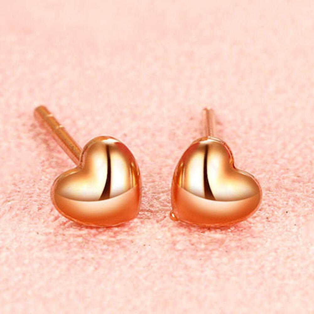 Girl's rose gold earrings