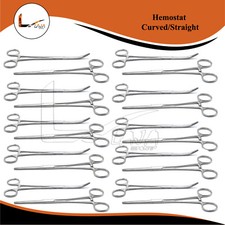 20 Pcs Mosquito Hemostat Locking Forceps 5 Curved  5 Straight Surgical Dental