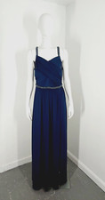 COAST - Size 12 Navy Blue Grecian Beaded Dress Bridesmaid Wedding Occasion Event