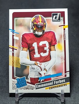 Emmanuel Forbes Rated Rookie RC 2023 Donruss Card #399 Washington Commanders