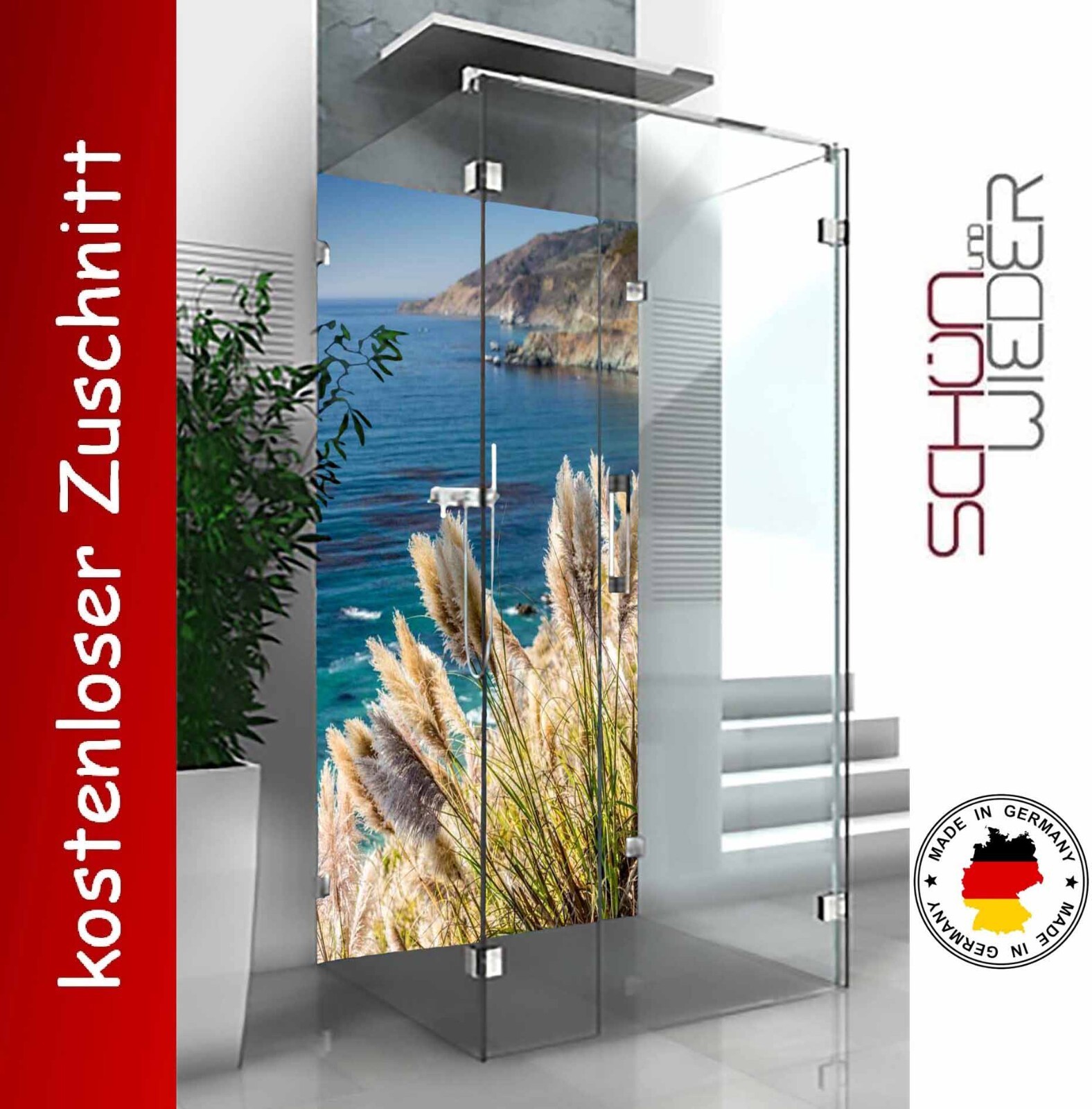 Pared trasera de ducha Polystar plástico reemplazo de azulejos revestimiento de pared con motivo 3 mm