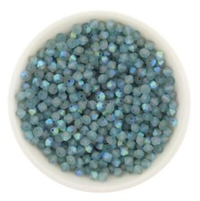 Preciosa Bicones Aqua Stardust 3mm, 4mm, 6mm Crystal Bicones