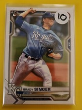 (10) 2021 Bowman #29 Brady Singer RC Lot - Kansas City Royals