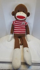 Dan Dee Dandee Collectors Choice Large Huge Sock Monkey Plush Stuffed Toy 42 in
