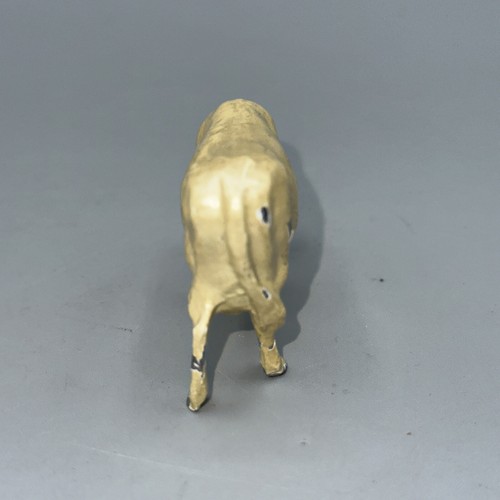Vintage Toy Metal Brown Cow 1 1/2” tall Unmarked - 第 3/5 張圖片