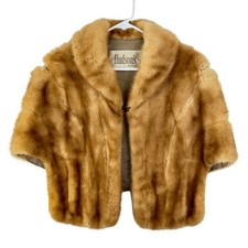 Stola in pelliccia di visone vintage avvolgente vecchia Hollywood glamour Hudson's Detroit