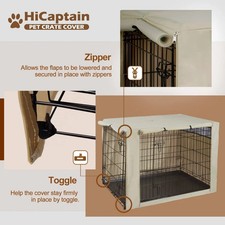HiCaptain Black Dog Cover fits 48 Inch crate,Durable Heavy Duty Kennel Cover NWT