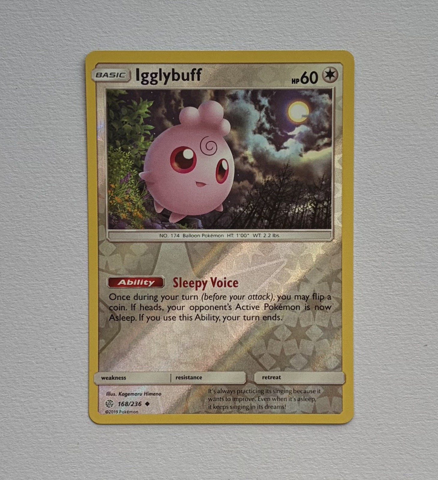 Igglybuff Reverse Holo SM - Cosmic Eclipse 168/236 NM