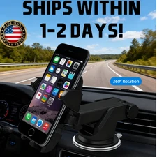 Universal 360° Mount Holder Car Stand Windshield For Mobile Cell Phone GPS USA