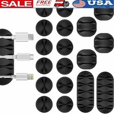 18pcs Self-Adhesive Cable Clips Cord Organizers Home Office Wire Management New