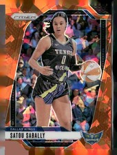 2024 Panini Prizm WNBA #43 Satou Sabally Ice Orange Prizms