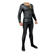 Black adam costume cosplay adult / kids unisex high quality thick material