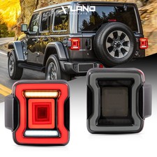 Vland Smoked Full Led Tail Lights For 2018-2026 Jeep Wrangler Start-up Animation Vland Smoked Full Led Tail Lights For 2018-2026 Jeep Wrangler Start-up Animation