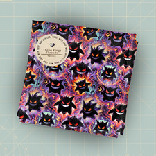 Pok mon Gengar Dark DBP 1 Yard Fabric Seamless Design Approx 59x36