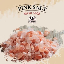 52USA Himalayan Pink Salt Coarse, Coarse Grain 1 lb, Pink Himalayans Sea Salt, S