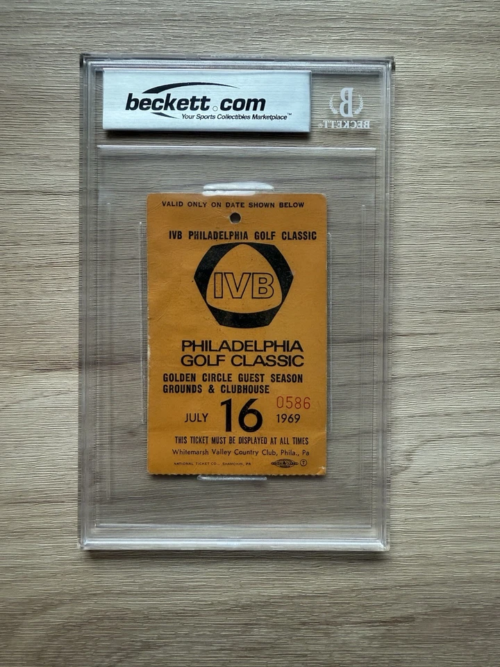 1969 ARNOLD PALMER Signed Ticket BGS 9 Dual Auto Chi Chi Rodriguez - Image 2 of 2