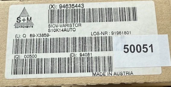 10 Stück - S10K14AUTO - S+M - Varistor, Automotive Series, 22V, 14V AC, 16V DC - Image 2 of 2