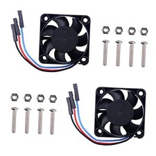 2PCS PWM Controllable Quiet 4010 Fan 40x40x10mm DC 5V for Raspberry Pi 4, 3