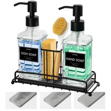 Soap Dispenser for Kitchen Sink,Kitchen Soap Dispenser with Adjustable Sponge...