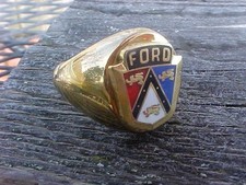 1950s Ford Crest Logo Gold Chrome Ring 10 Nos Hi- Quality Class Style 1950s Ford Crest Logo Gold Chrome Ring 10 Nos Hi- Quality Class Style