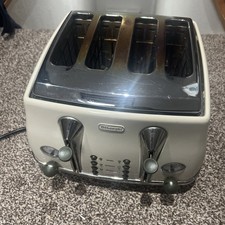 De'Longhi CTOV4003.BG Icona Vintage 4-Slice Toaster - Cream