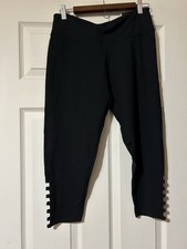 Victoria Sport Women's Size L Leggings Cut-Out Ladder Work-Out Gym Jog Yoga  NWT
