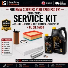 FOR BMW 3 SERIES 318D 320D F30 F31 2011-2015 FULL SERVICE KIT FILTERS + 6L OIL