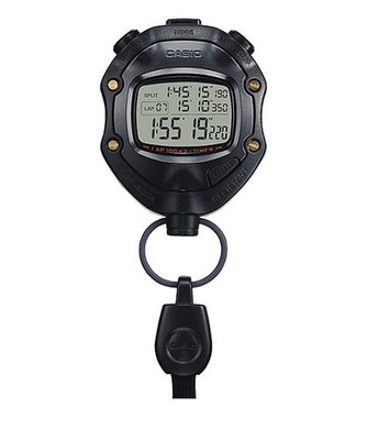 Stopwatch Uhr CASIO HS-80TW-1EF Schwarz Chrono