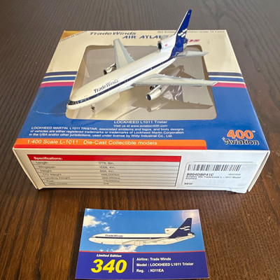 400 Aviation Lockheed L-1011 TriStar TradeWinds N311EA 1:400 RARE