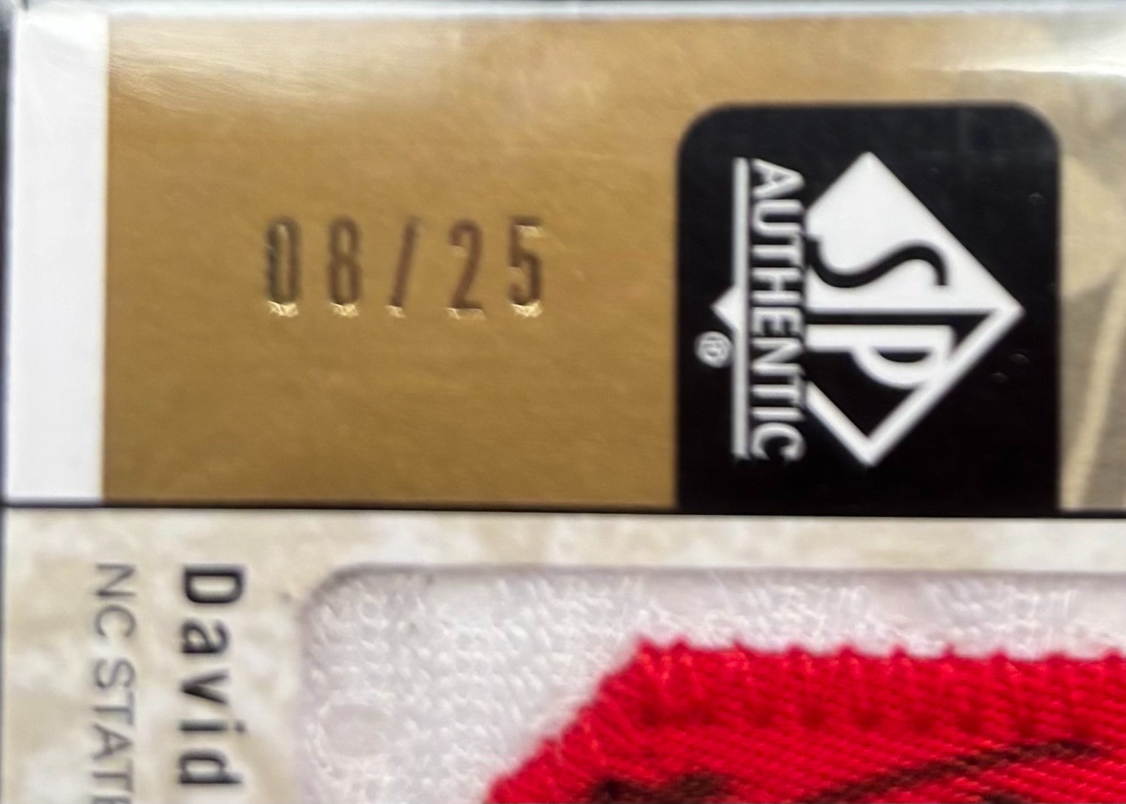 2011-12 SP Authentic David Thompson By The Letter Patch Auto #BLDT /25 NC State view 2
