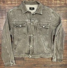 Ralph Lauren Polo RRL BUCKLE Cinch BACK DENIM JACKET Size Large Vintage 90s USA