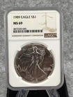 1989 S$1 Eagle NGC MS69