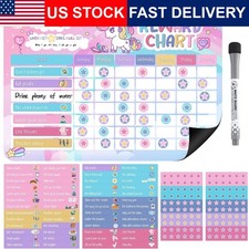 Reward Chart For Kids Unicorn Magnetic Behaviour Chore 52 Stickers Set Board