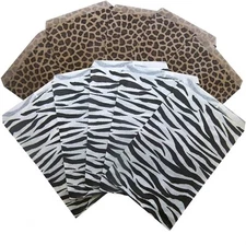 Combination Leopard & Zebra Pattern Flat Paper Bags - for...